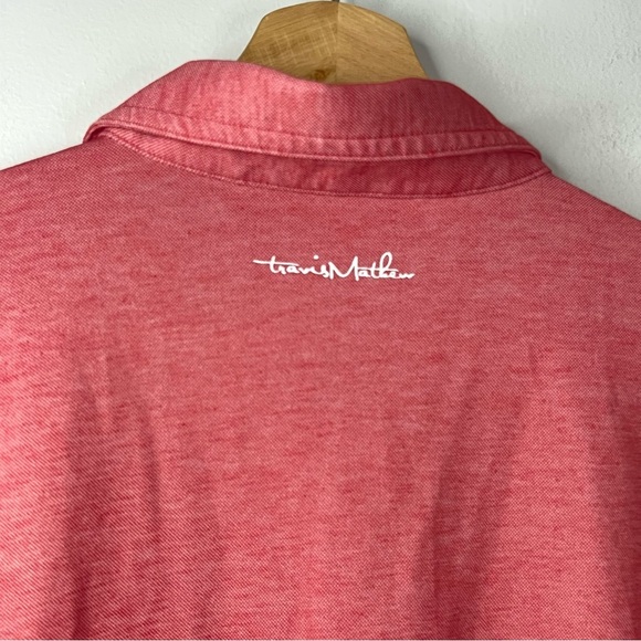 Travis Mathew “Wine Tasting” Red Excursion Knit Golf Polo Medium - Picture 8 of 10